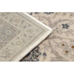 Covor Lână NAIN Ornament Cadru Bej/Albastru
