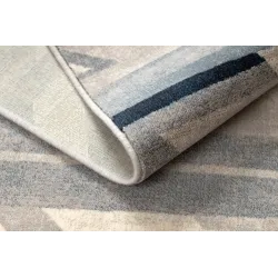 Covor NAIN Geometric lână bej/albastru