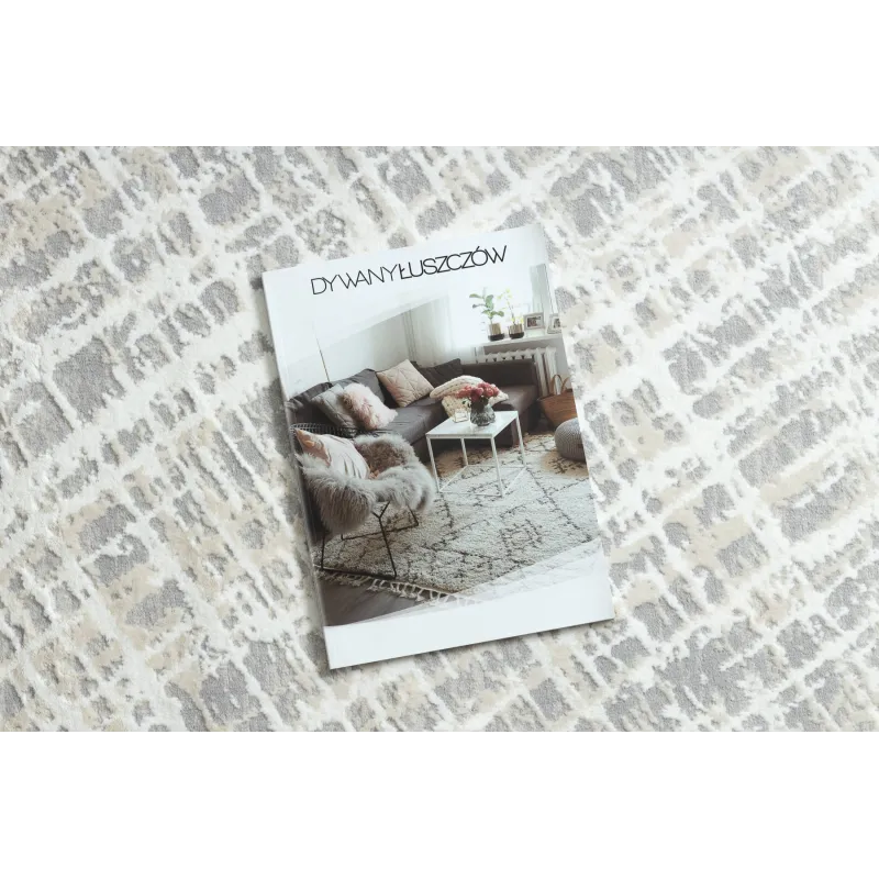 Adăugare elegantă pentru decorul interior, covor modern crem și gri