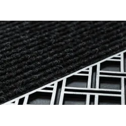 Covor BH 107 Grilă argintiu, material din cauciuc, rezistent la intemperii pentru exterior