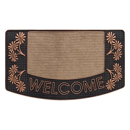 Covor BH 224W Welcome maro, antiderapant, pentru interior si exterior