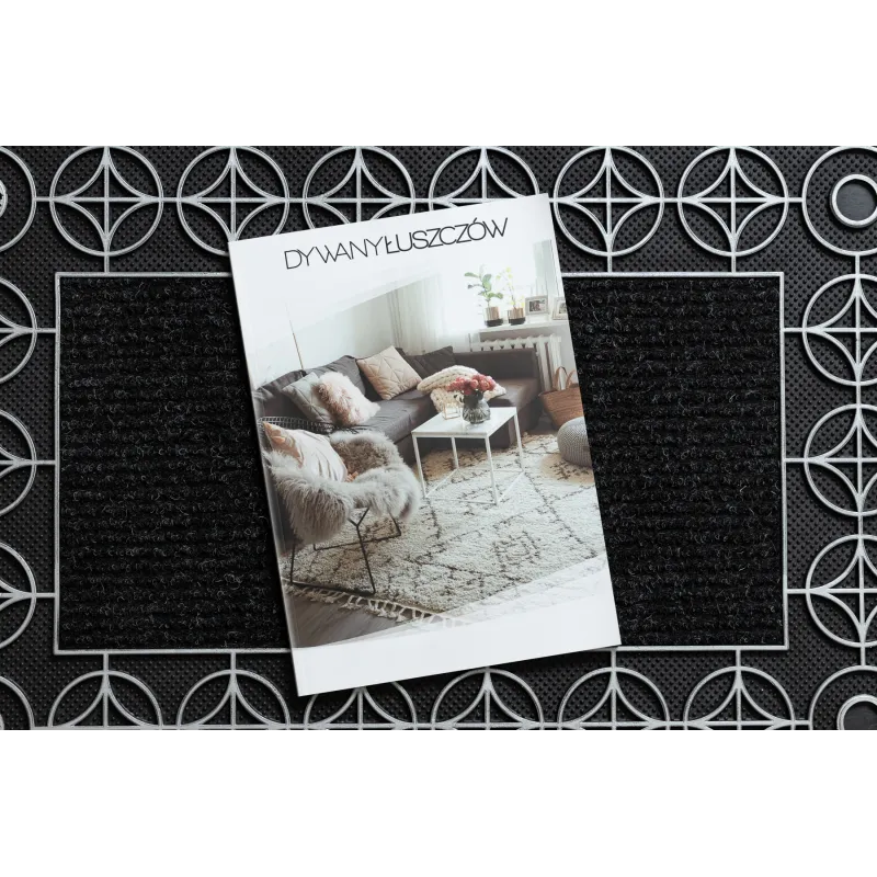 Covoraș BH 205 Cercuri, design modern argintiu, ideal pentru interior și exterior