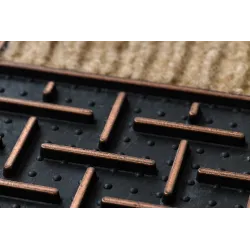 Covor BH 225 Grilă, maro, ușor de curățat pentru utilizare zilnică