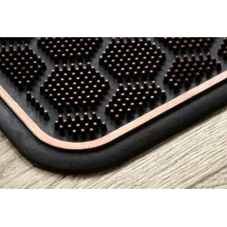 Covor BH DM003, material durabil din cauciuc, usor de curatat, culoare maro