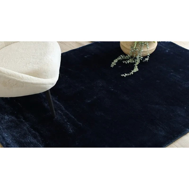 Covor VISCO albastru marin, textură moale și design modern