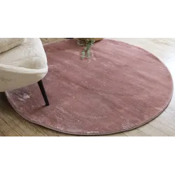 Covoare moderne roz VISCO, formă rotundă, elegant și moale
