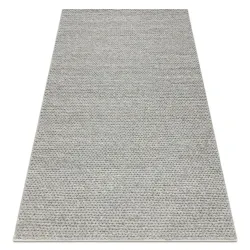 Covor din lână TAHAR 99004G gri - ȚESUT MANUAL cu pili, uniform