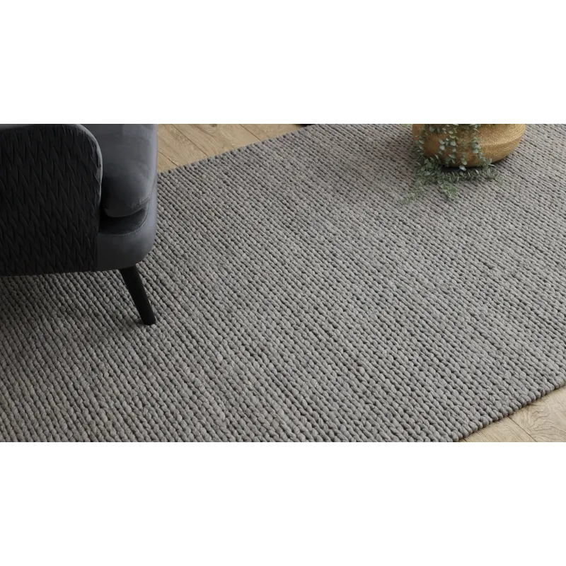 TAHAR 99004G Covor lână gri