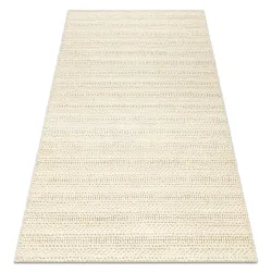 Covor din lână TAHAR 99002B crem - ȚESUT MANUAL cu pili, Linii