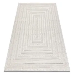 Covor SANTO geometric alb Sisal
