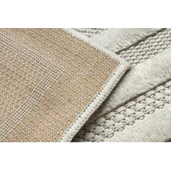 Covor SANTO geometric alb Sisal