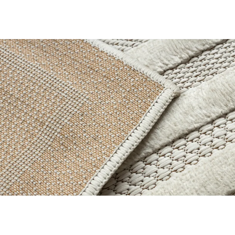 Covor SANTO geometric alb Sisal