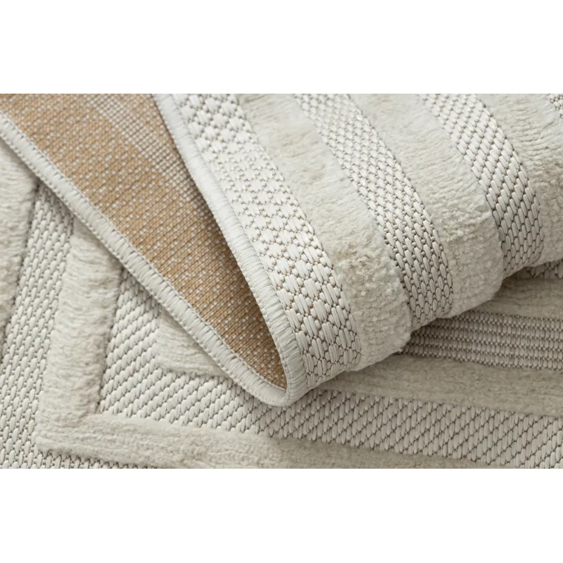 Covor SANTO geometric alb Sisal