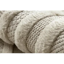 Covor SANTO geometric alb Sisal