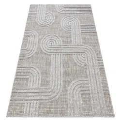 Covor SANTO geometric gri Sisal