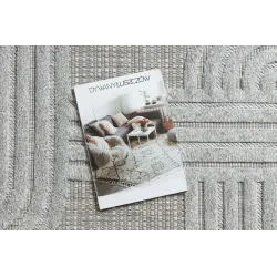 Covor SANTO geometric gri Sisal
