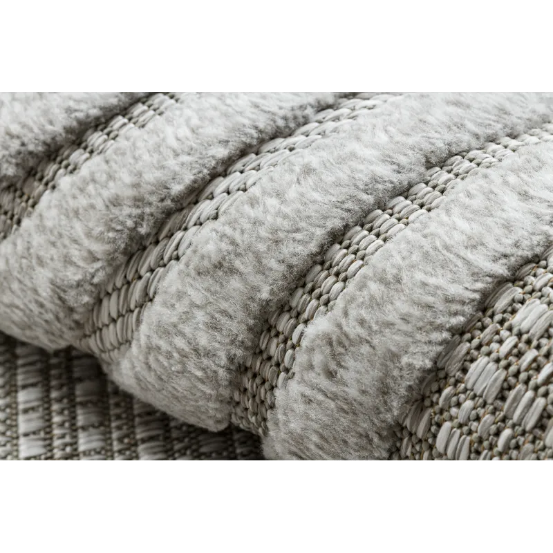 Covor SANTO geometric gri Sisal