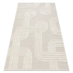 Covor SANTO geometric alb Sisal Premium
