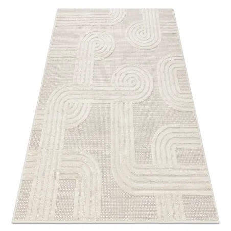 Covor SANTO geometric alb Sisal Premium