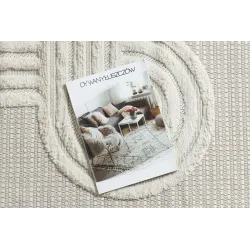 Covor SANTO geometric alb Sisal Premium