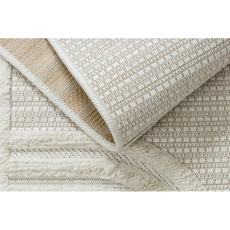 Covor SANTO geometric alb Sisal Premium