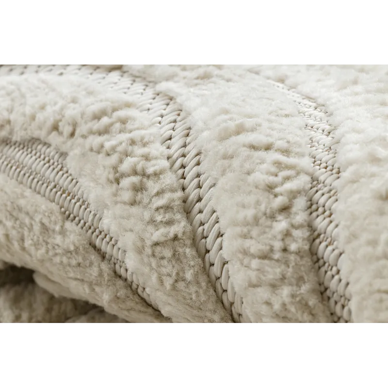 Covor SANTO geometric alb Sisal Premium