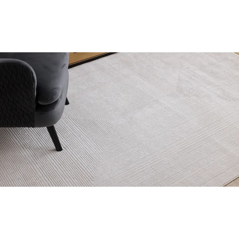 Covor BALANCE 8788 crem, design modern cu motive geometrice pentru interioare contemporane