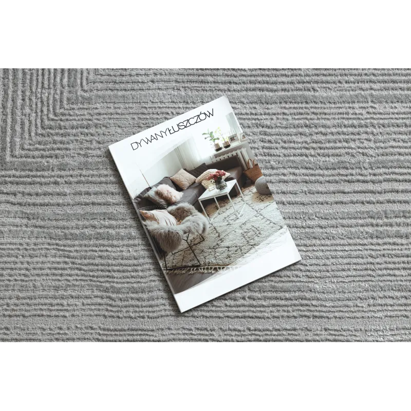 Covor BALANCE 8788 gri, cu design structural, ideal pentru decor modern