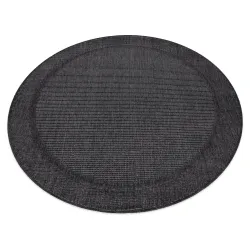 Covor TIMO 5979 rotund SZNURKOWY SIZAL outdoor cadru negru - 2 CALITATE