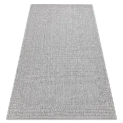 Covor TIMO 5979 ȘNURUIT SISAL outdoor ramă gri deschis - GRADUL 2