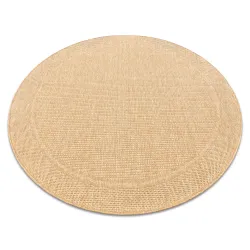 Covor TIMO 5979 rotund ȘNUR SISAL outdoor bej închis - GRAD 2