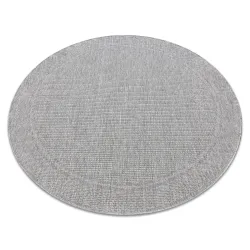 Covor TIMO 5979 rotund ȘNUR SISAL outdoor cadru gri deschis - GRAD 2