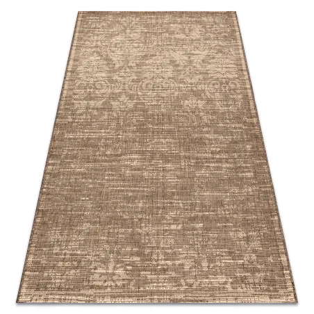 Covor din sisal FLOORLUX 20211 cafea și natural, ideal pentru livinguri