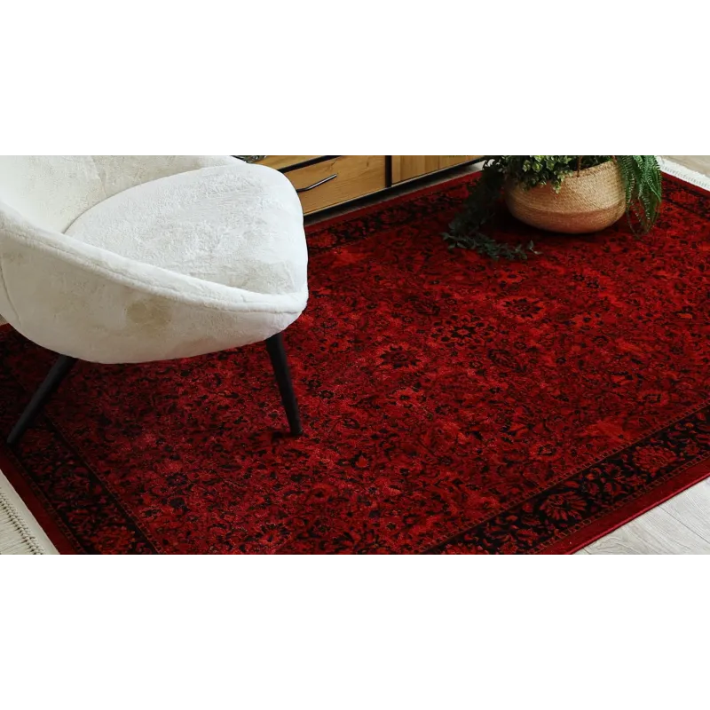 Covor ORIENT 5125 burdeos și negru, covor clasic elegant pentru orice cameră