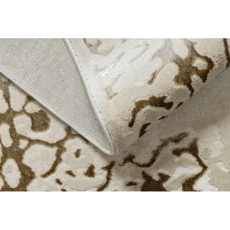 Covor modern pentru living, în nuanțe de crem și aur