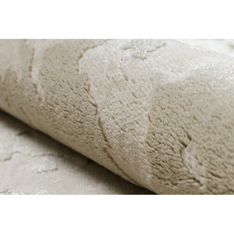 Covor elegant, crem și aur, pentru dormitor, design stilat