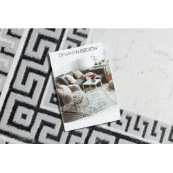 Culoare albă și gri, covor modern, ideal pentru living sau dormitor