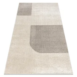 Covor geometric FUSION 0805 crema/bej, design modern