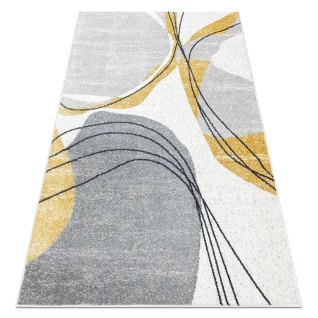 Covor modern FUSION 5868 alb galben, design abstract