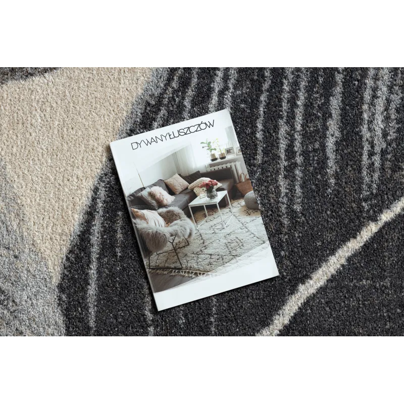 Covor FUSION 8912 gri închis, stil modern, potrivit pentru orice cameră