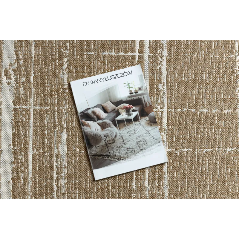 FLAT 48965265 Covor sisal Trellis vintage, culoare bej natural, perfect pentru living