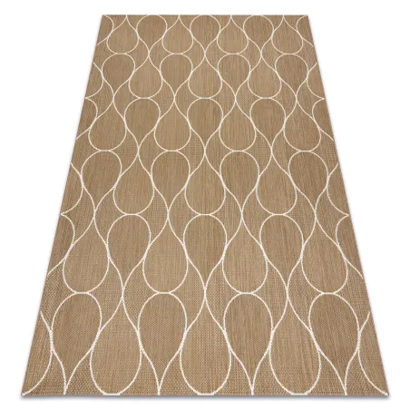 FLAT Covor Sisal Picături - culoare bej natural, material din sfoară