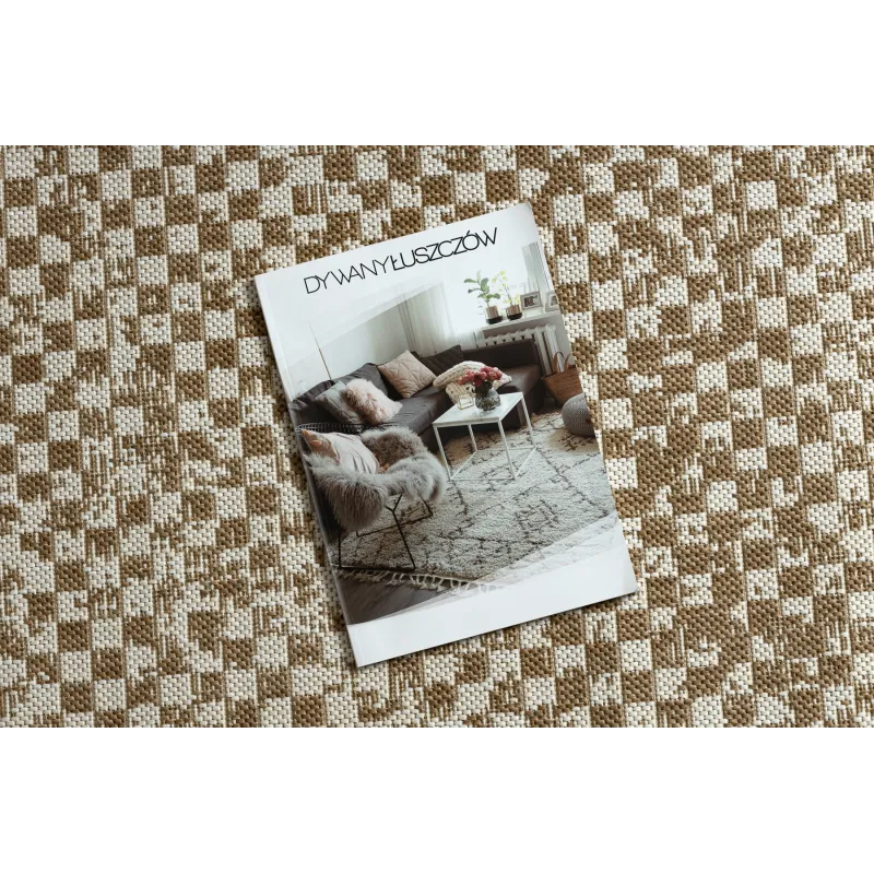Covor sisal cu design geometric, perfect pentru interioare moderne