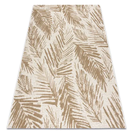 Covor din sisal cu frunze de palmier, culoare bej natural, material durabil