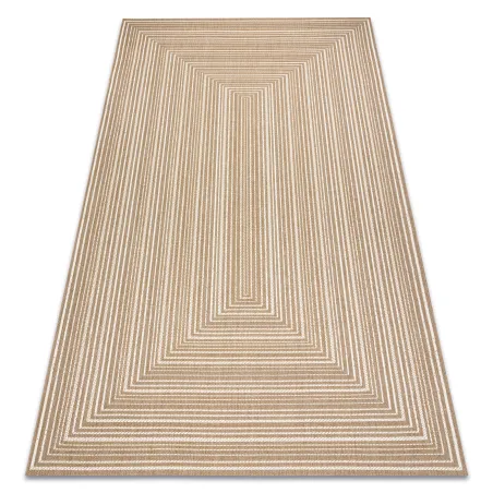 Covor sisal geometric bej, ideal pentru living sau dormitor
