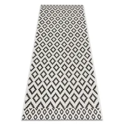 FLAT Covor sisal Romburi crem/negru