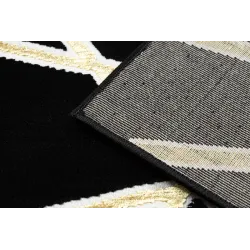 Covor ALLURE 1964 cu textură, elegant negru și auriu, perfect pentru sufragerie