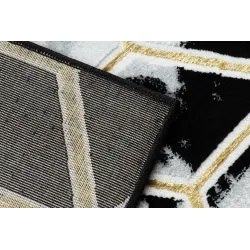 Covor ALLURE 1966 Cube - Textură luxoasă, modern, negru și auriu