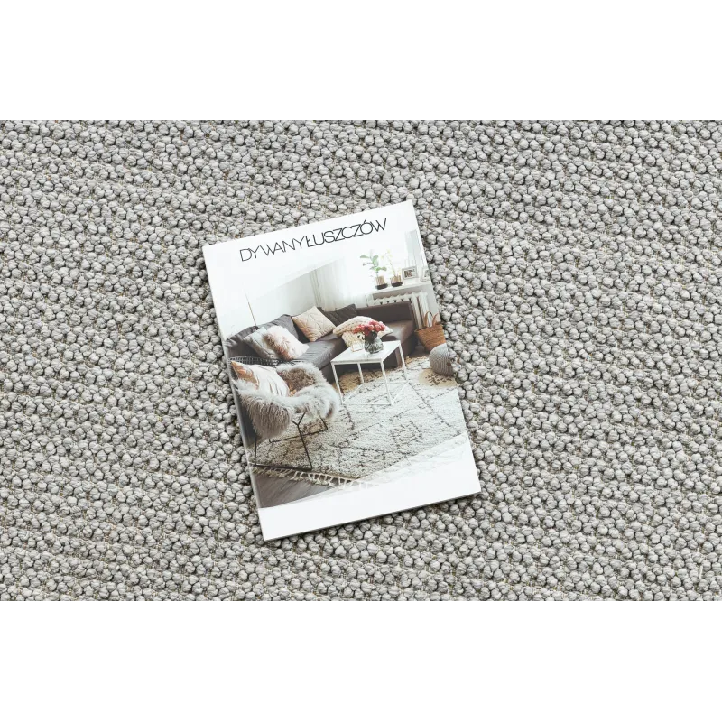 Alfombra rotundă CASABLANCA LOOP gri deschis, design modern, stil contemporan
