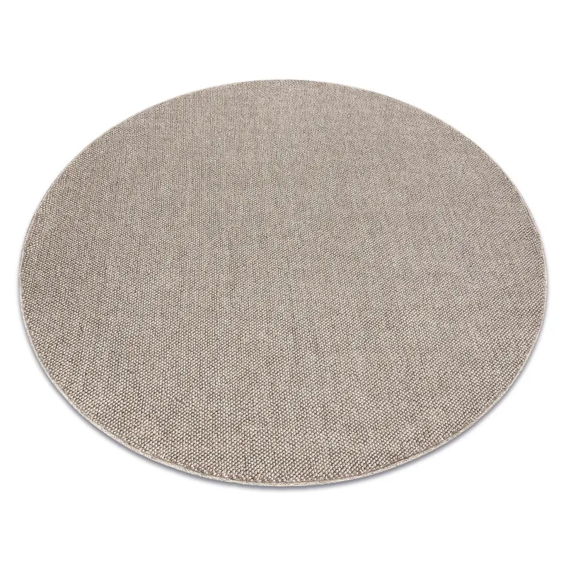 Covor rotund maro din polipropilenă 80 cm pentru interior modern